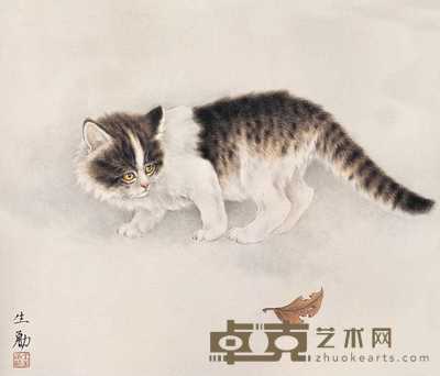王生勇 猫 镜心 43×49.5cm